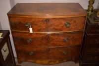 Lot 804 - A 19th Century mahogany bowfront chest of...