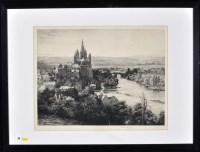 Lot 26 - Percival Gaskell - a French cathedral city on...
