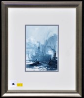 Lot 56 - Peter Knox - ''Steamers; Newcastle Quayside'',...