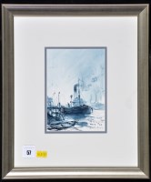 Lot 57 - Peter Knox - ''Taking Water: Tyne Tug'',...