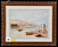 Lot 70 - After Myles Birket Foster - boats landing at a...