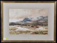 Lot 76 - John Syer (1846-1913) - an upland landscape...