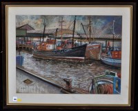 Lot 108 - Richard Flynn - trawlers at North Shields fish...