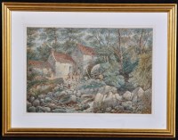 Lot 109 - **** Richardson - a watermill with figures...