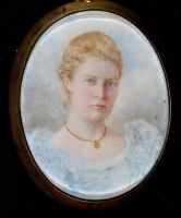 Lot 141 - J*** J*** Stewart - a miniature bust portrait...