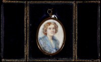 Lot 145 - M*** E*** Hewkley - a miniature half-length...