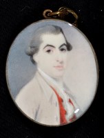 Lot 151 - British School - a miniature bust portrait of...