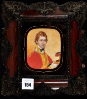 Lot 154 - British School - a miniature bust portrait of...