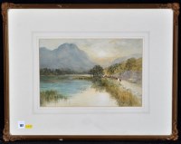 Lot 167 - Thomas Swift Hutton - a Highland loch at...