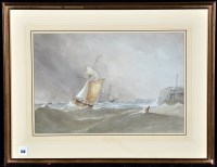 Lot 168 - Style of William Callow - fishing smacks and a...