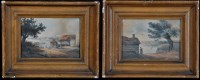 Lot 169 - **** K*** (19th Century) - river landscapes,...