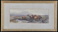 Lot 172 - Thomas Rowden - cattle on upland pasture,...