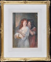 Lot 177 - George Sheridan Knowles - interior scenes with...