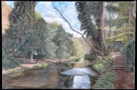 Lot 197 - J*** Berkitt - in Jesmond Dene, signed, oil on...