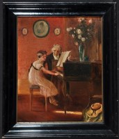 Lot 199 - **** Klein - ''The Piano Lesson'',...