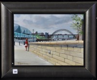 Lot 213 - Todd Garner - ''Quayside Newcastle'', signed,...