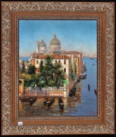 Lot 219 - E*** Payes - ''Venetian scene'', signed, oil...