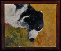 Lot 226 - Louis Merlet - portrait of a dog, signed and...