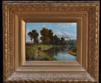 Lot 245 - Thomas Eyre Maclin, RBA - ''The Riverside Walk'...