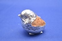 Lot 3 - An Edwardian silver pin cushion in the form of...