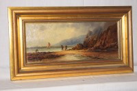 Lot 478 - An oil painting by A. Black: ''Seashore'',...