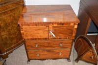 Lot 772 - A Georgian mahogany converted commode with two...