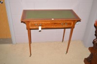 Lot 802 - An Edwardian inlaid mahogany writing desk,...