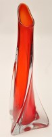 Lot 1018 - Murano, Italy: a red glass twist vase, 40.5cms...