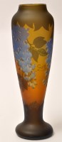 Lot 1060 - A Galle style 'Tip' baluster vase with blue...