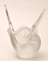 Lot 1074 - Lalique, France: a crystal glass Sylvie vase,...