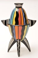 Lot 1093 - Lorna Bailey: an abstract rocket ship vase...