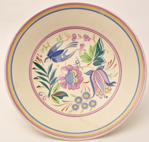 Lot 1108 - Poole: a pottery plate, shape no. 920, painted...
