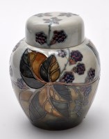 Lot 1118 - Moorcroft: a ginger jar with 'Bramble' pattern...