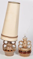 Lot 1127 - Two mid 20th Century pottery table lamps,...