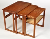 Lot 1152 - Silkeborg: a 1970's Danish nest of tables, the...