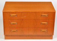 Lot 1181 - Manner of G-Plan: a teak chest of three...