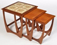 Lot 1200 - G Plan: a nest of three teak Astro tables, one...