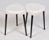 Lot 1209 - Celmac: a pair of stools, with white plastic...