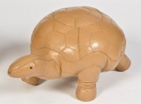 Lot 1250 - A stuffed leather tortoise, possibly by Omersa...