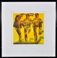 Lot 1277 - Anthony Davies Three Orangemen, signed and...