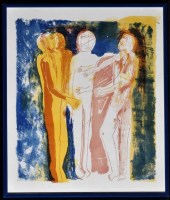 Lot 1280 - Artist Unknown Standing figures, colour...