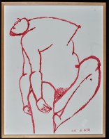 Lot 1312 - Gwen Hardie ''Arch I'' (red nude)'', signed...