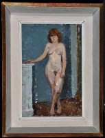 Lot 1369 - Andrew MacLaren ''Helen Standing'' - nude...