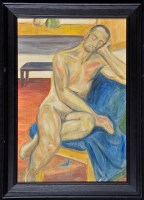 Lot 1370 - Kathleen MacKnight Male nude, signed with...