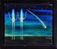 Lot 1386 - Philip Ridley ''Aliens'', oil on canvas, 30.5...