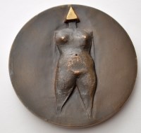 Lot 1411 - Lyn Chadwick Pyramid-head nude, polished and...