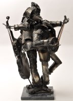 Lot 1420 - Kenneth Rowden: two musicians, welded steel,...