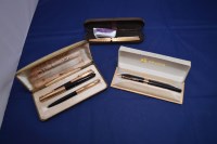 Lot 558 - A Schaeffer fountain pen, the black case...