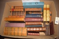 Lot 656 - Leather bound hardback books, to include: Life...