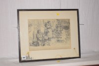 Lot 967 - A pen and ink drawing, by Frederick Henry...